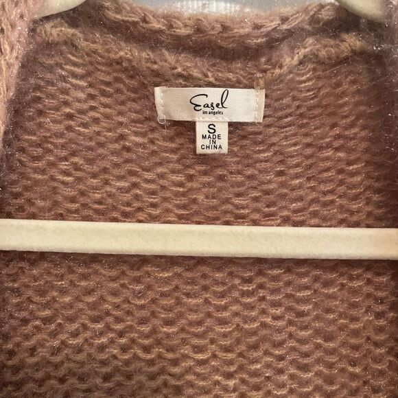 Easel Brown and Orange Striped Cardigan Sweater - Picture 10 of 10